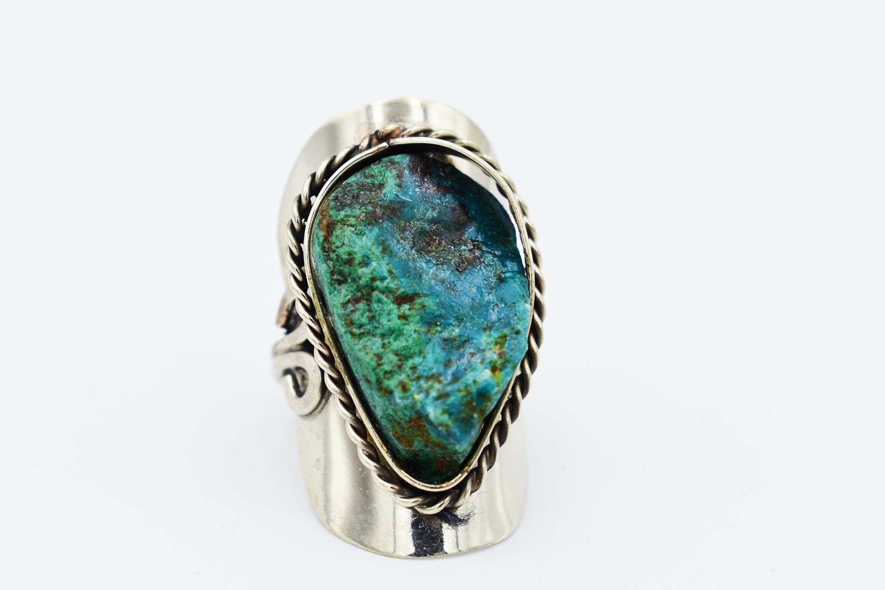 Turquoise Stone Ring in Sterling Plate