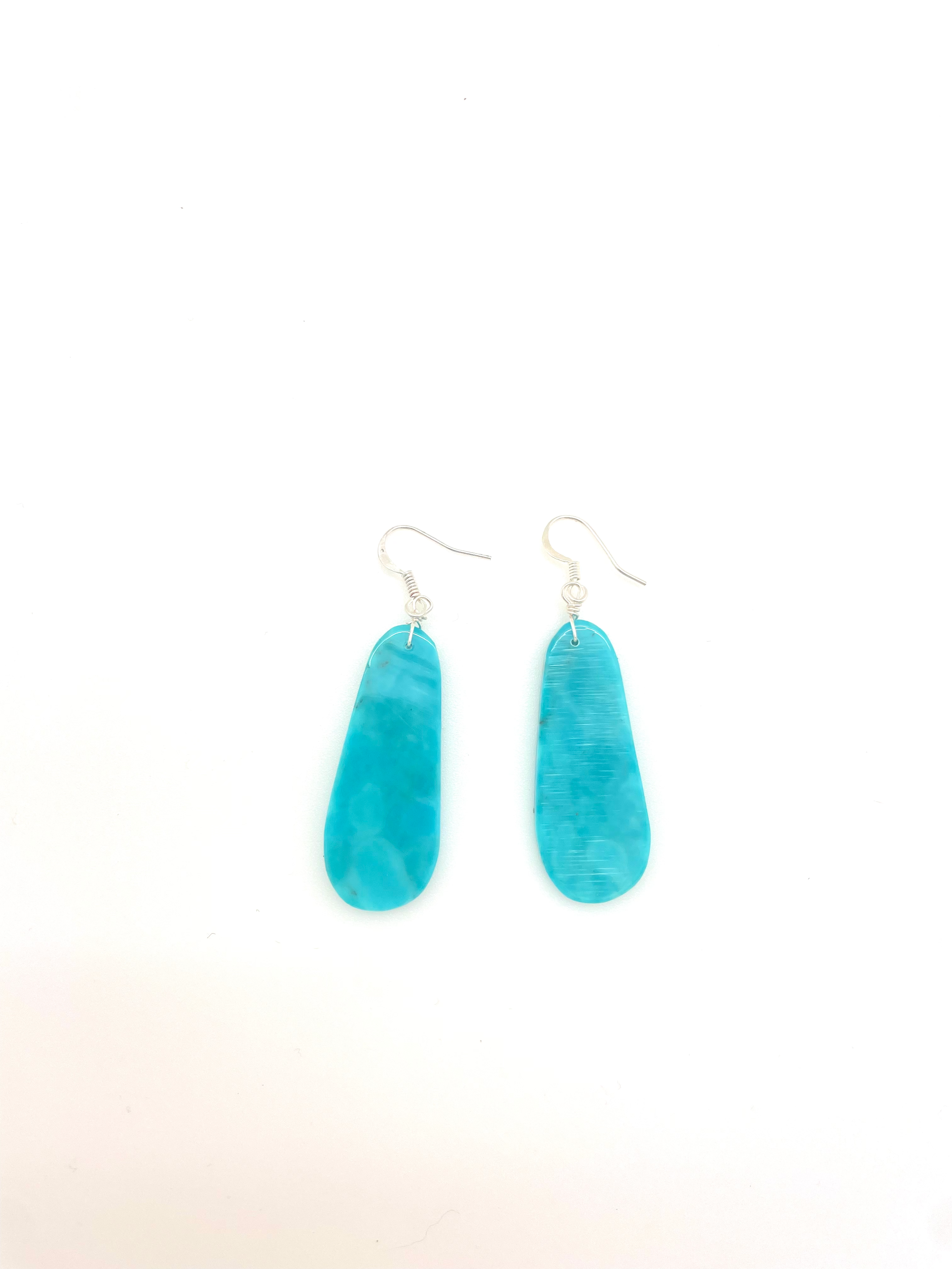 Turquoise 2025 slab earrings