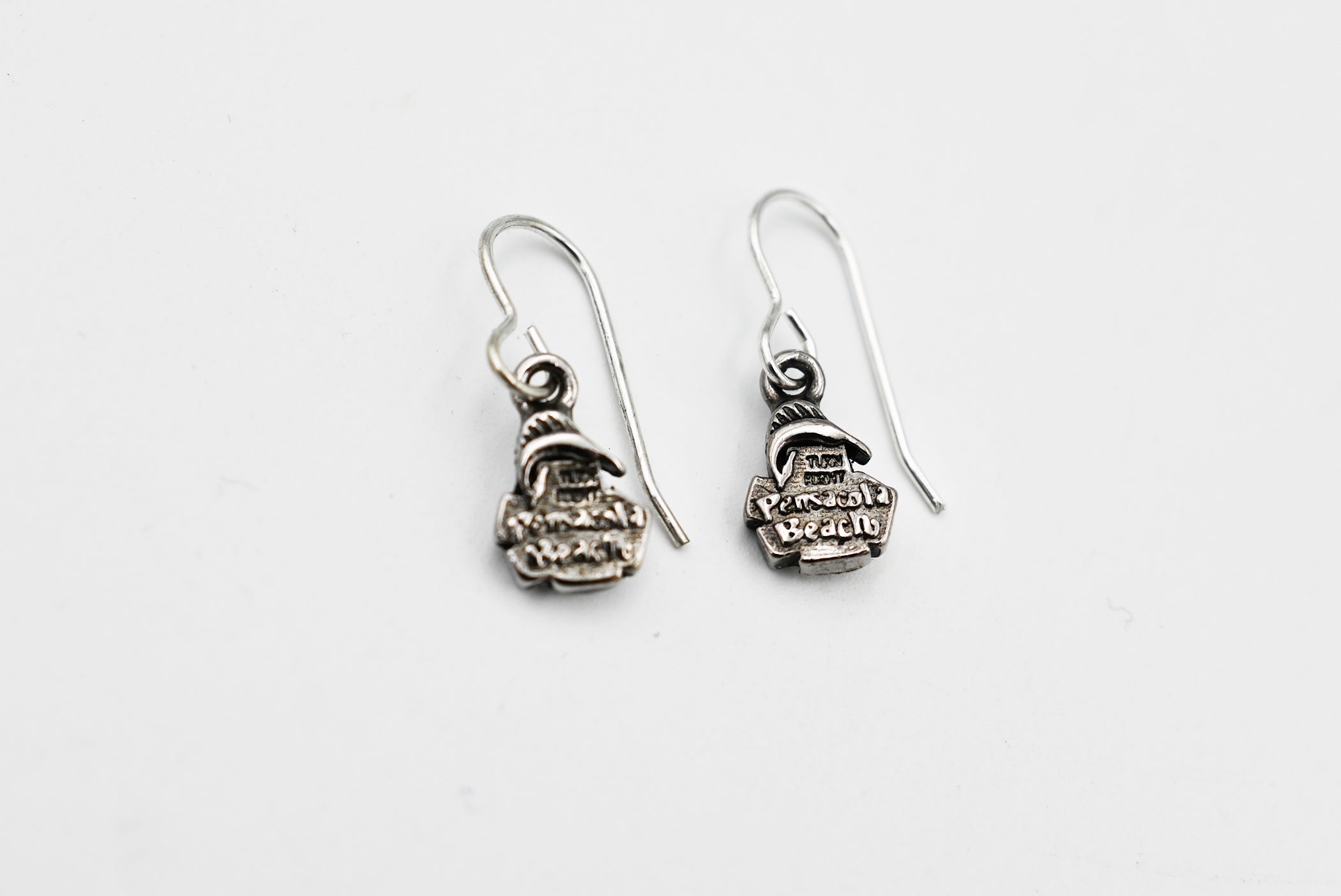 Pensacola Beach Sign Dangle Earrings
