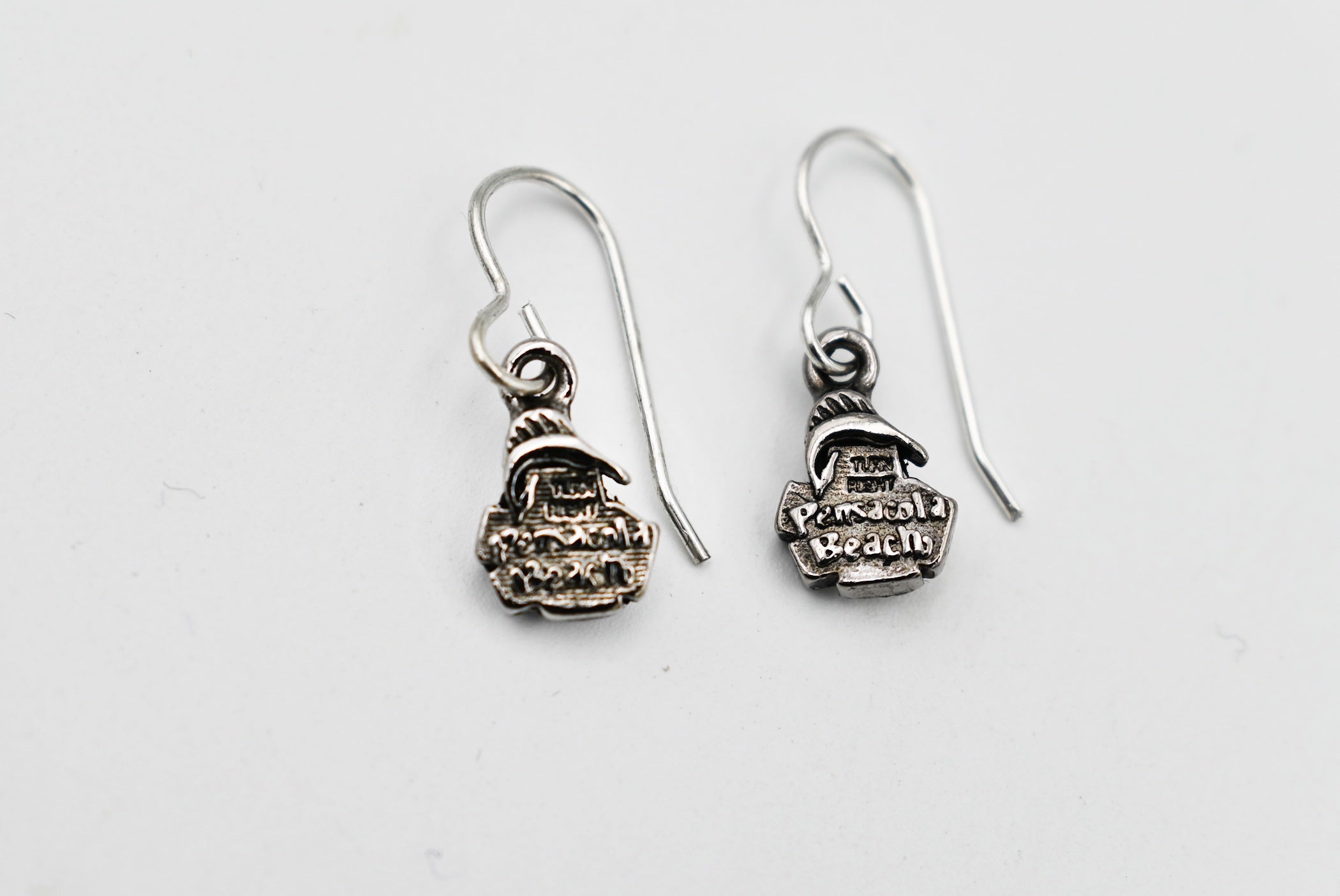 Pensacola Beach Sign Dangle Earrings
