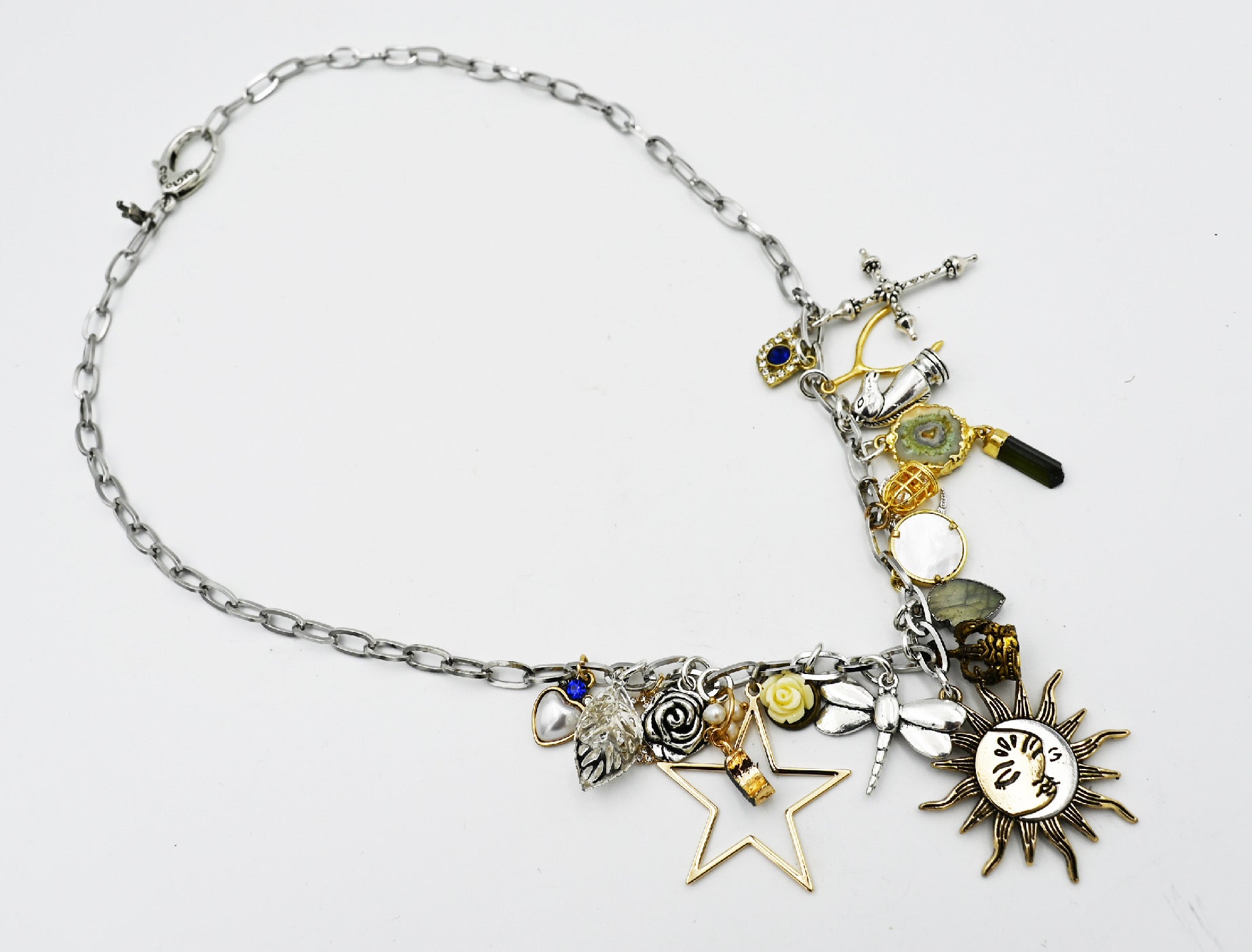 Sun and Moon Charm Necklace