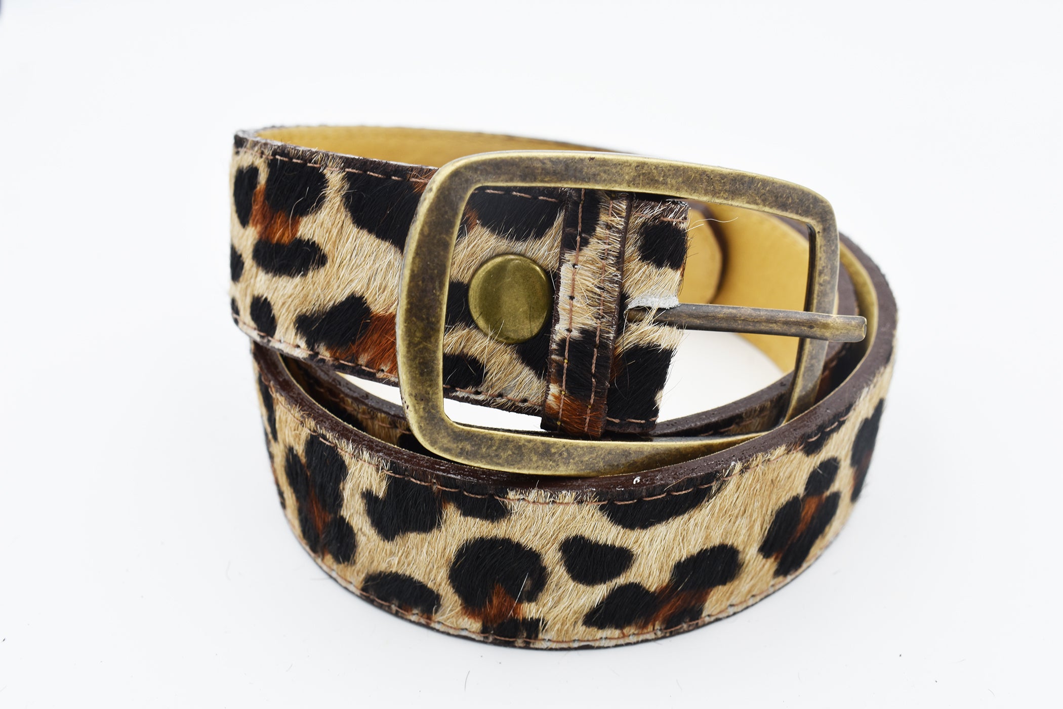 Leopard Cowhide Belt