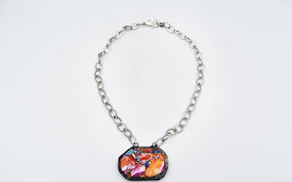 Turquoise with Orange and Pink Spiny Oyster Necklace