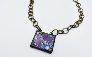 Turquoise and Purple Spiny Oyster Necklace
