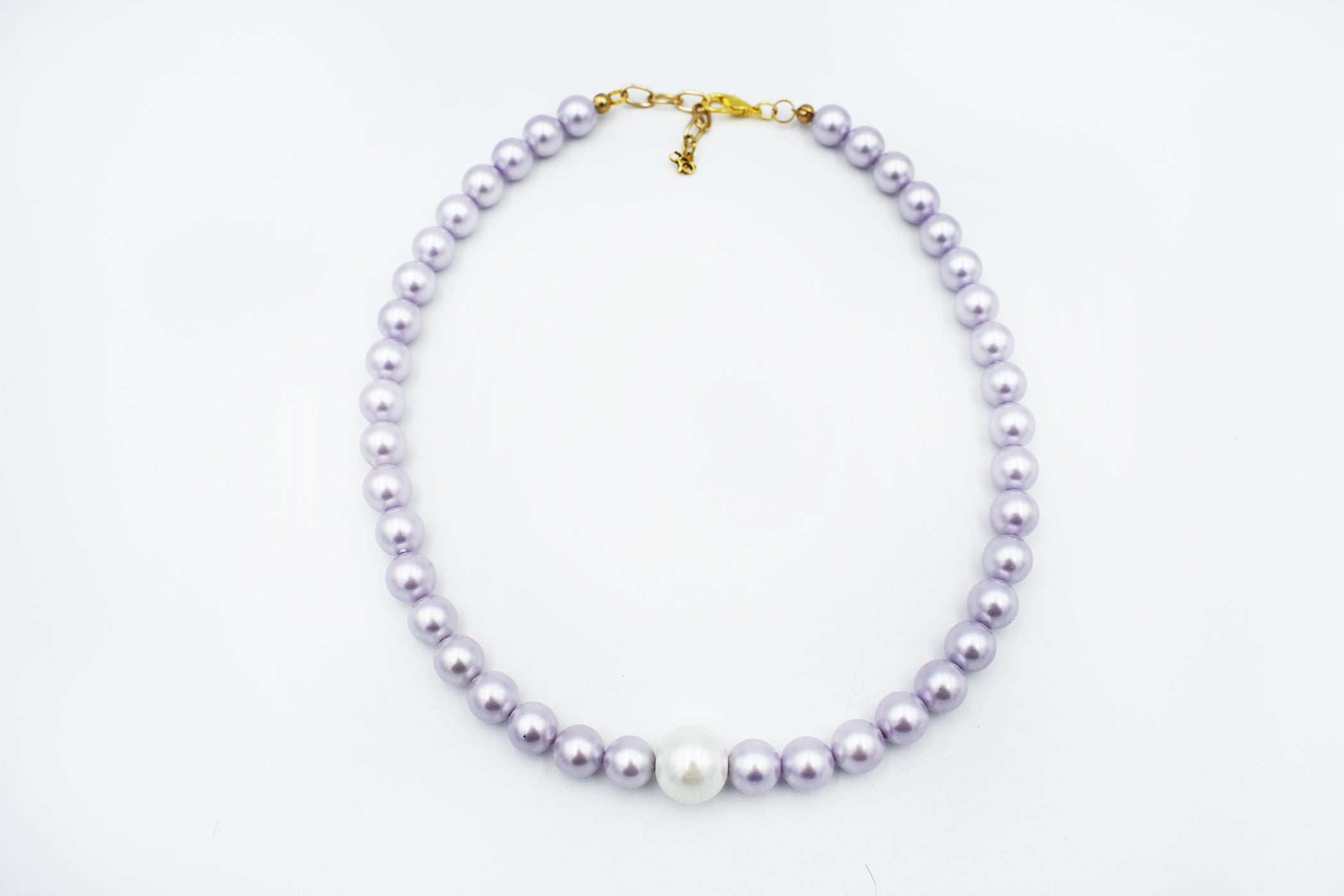 Lavender Mother of Pearl with Pearl Focal
