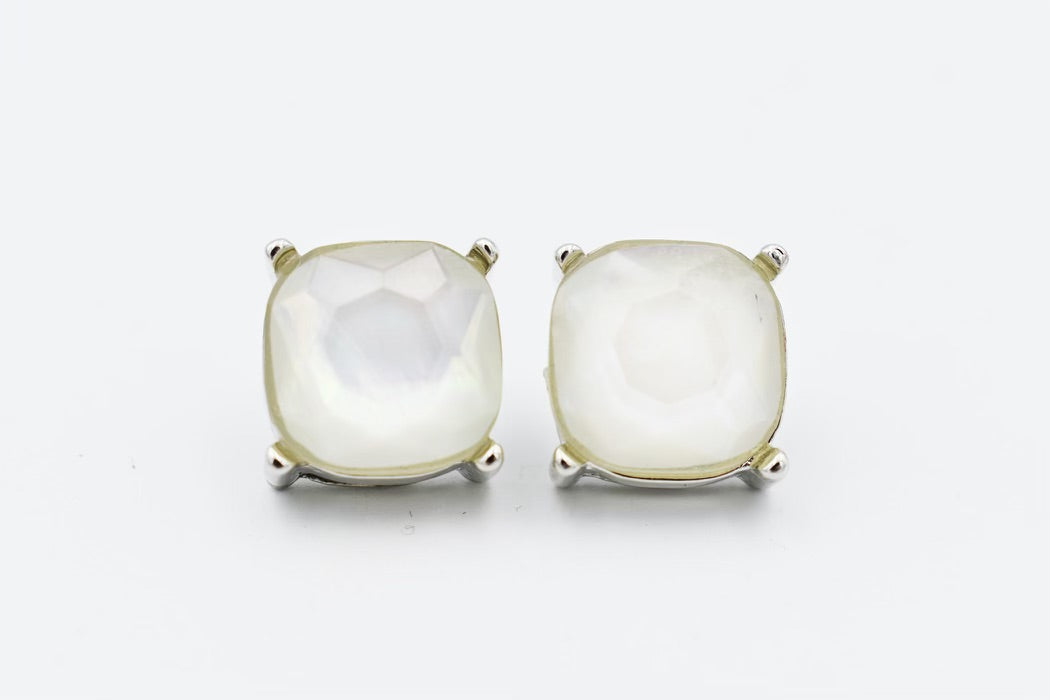 Square Crystal Post Earrings