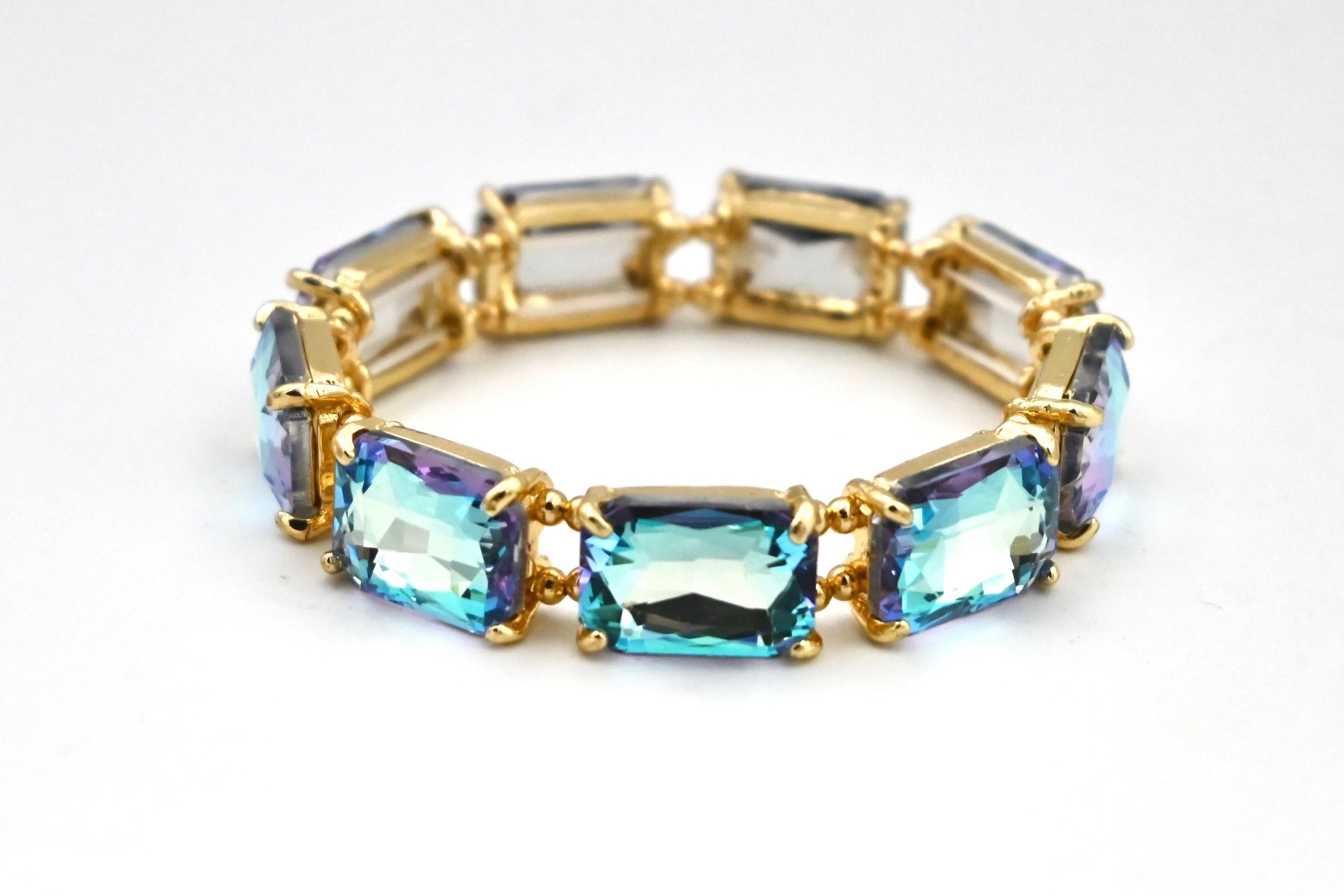 Gold Spaced Crystal Bracelet