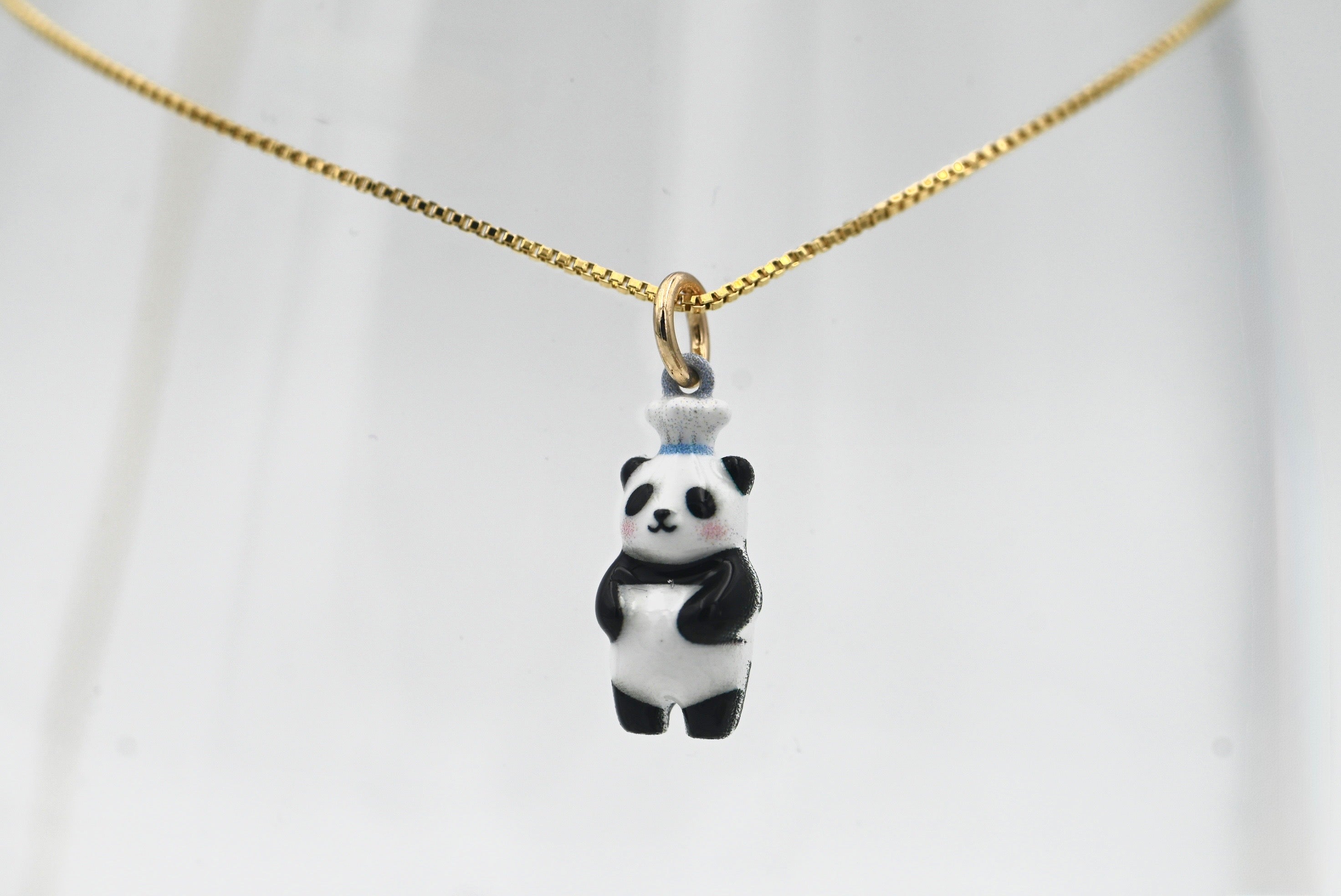 Enameled Animal Necklaces with Gold Plated Adjustable Chain