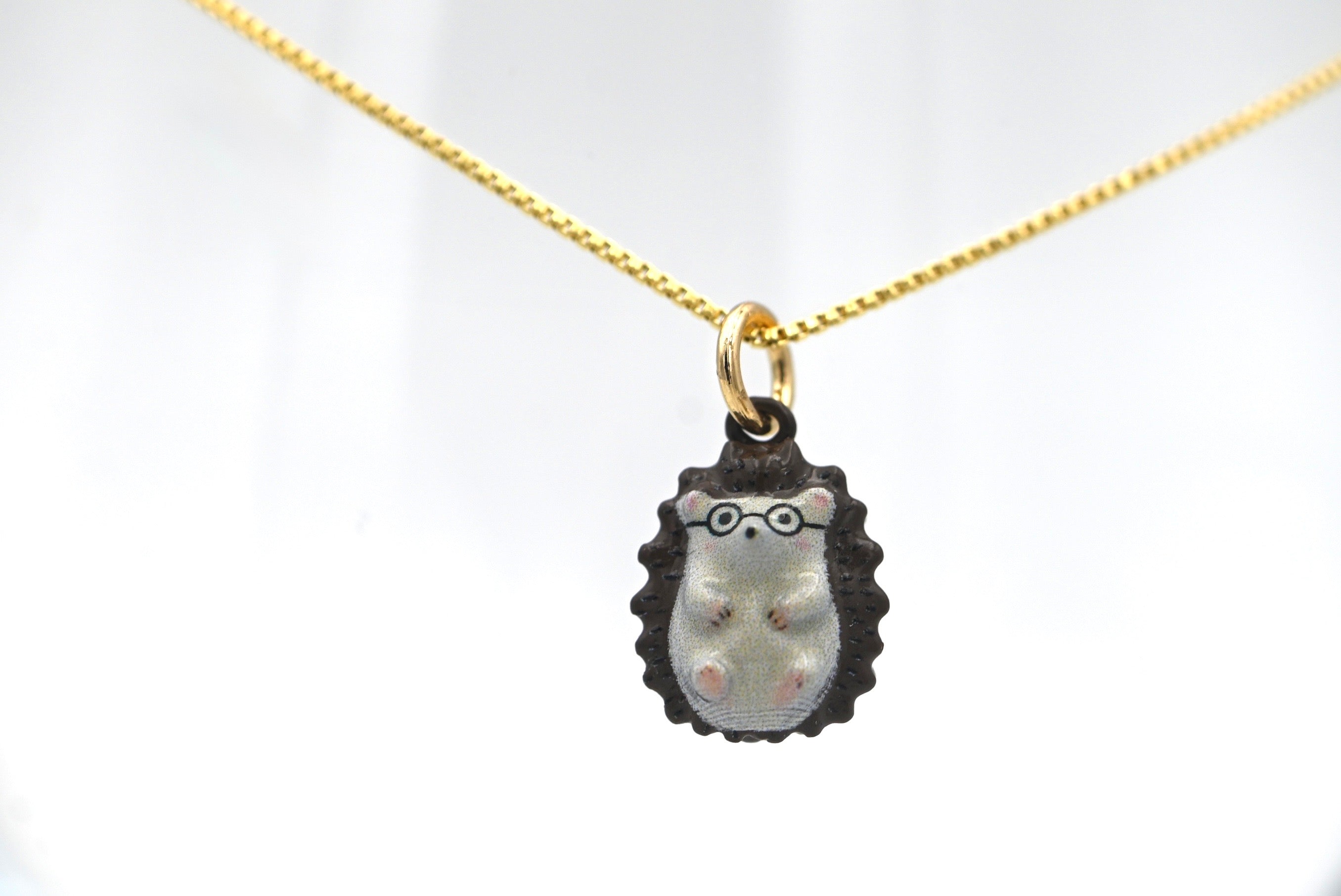Enameled Animal Necklaces with Gold Plated Adjustable Chain