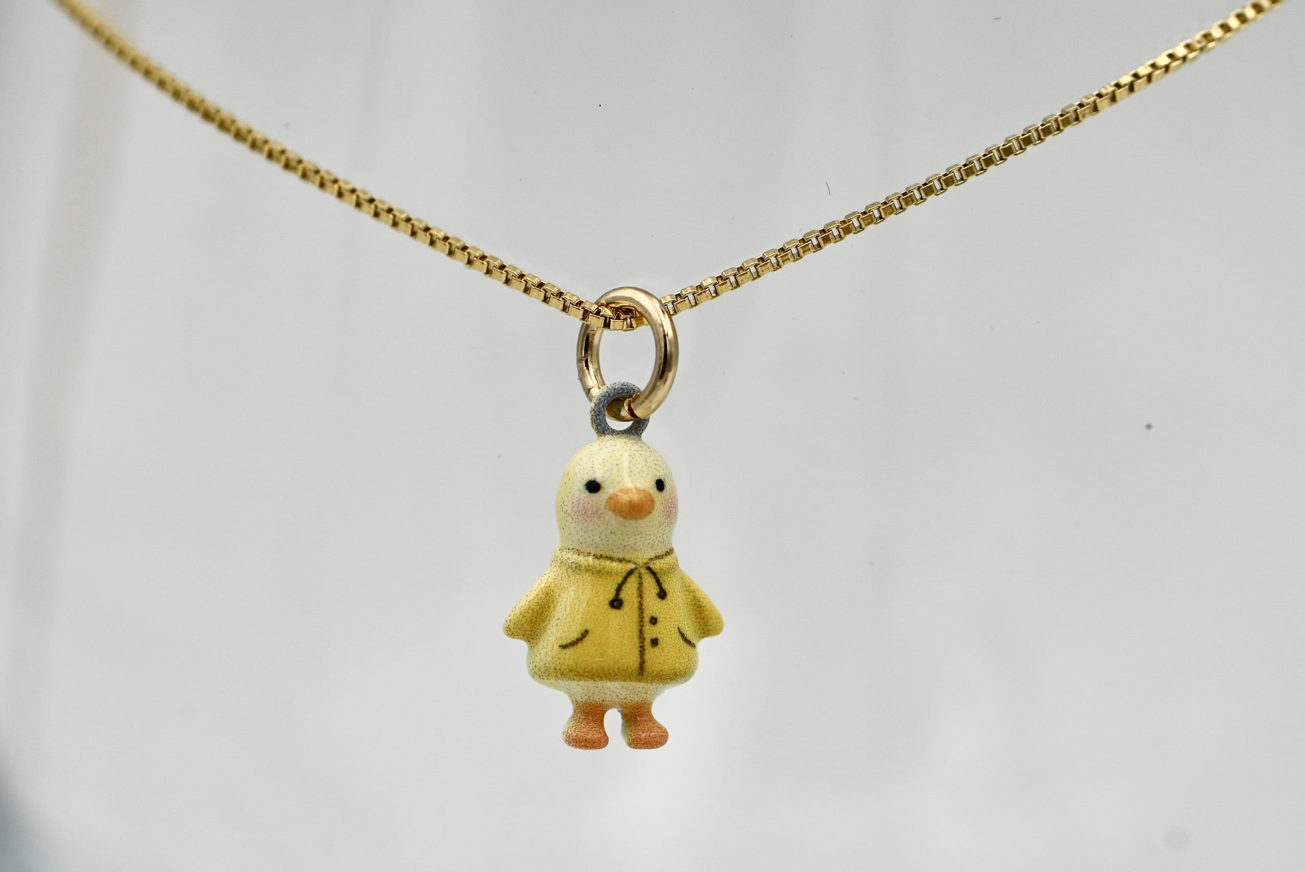 Enameled Animal Necklaces with Gold Plated Adjustable Chain