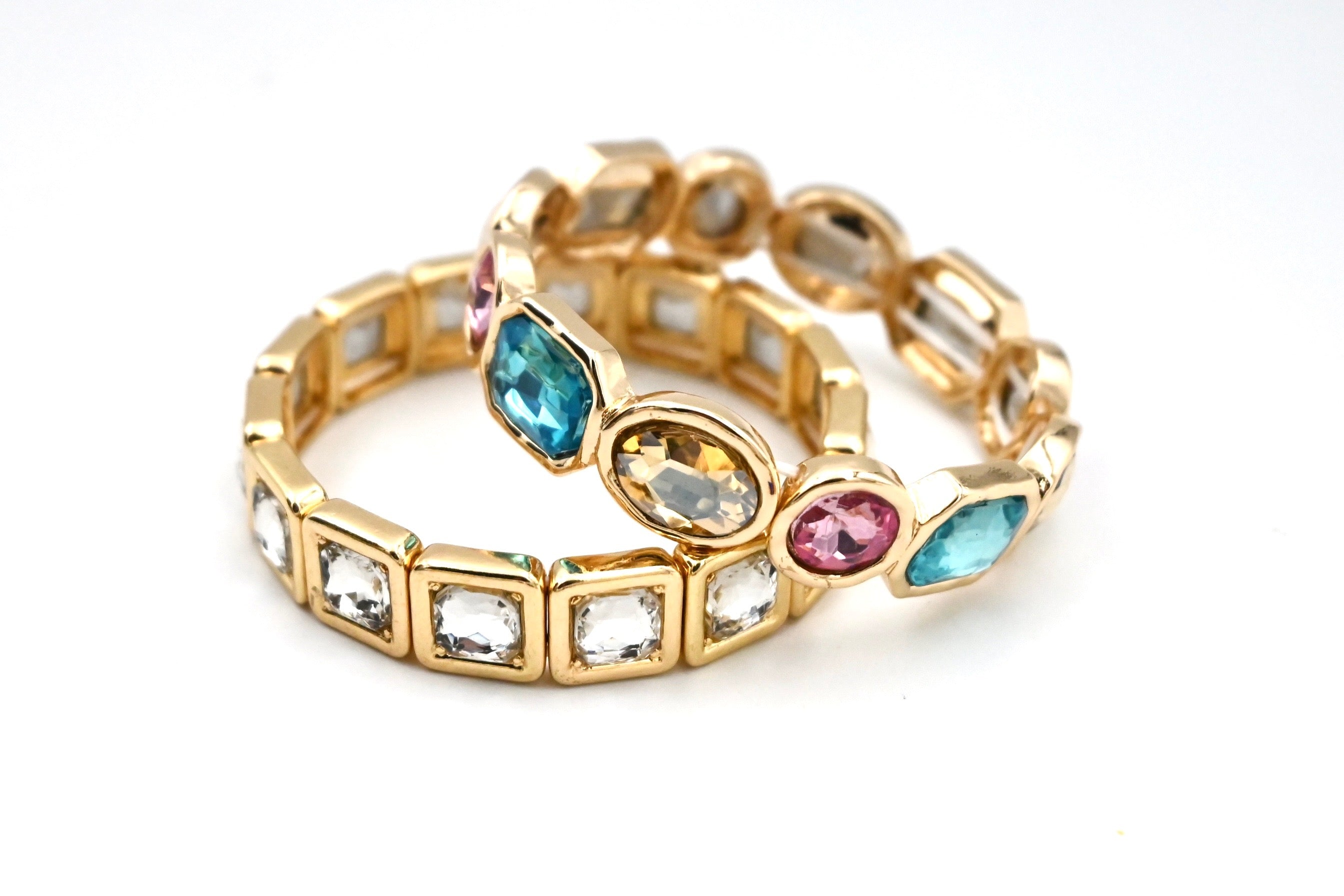 Flush Set Crystal Bangles