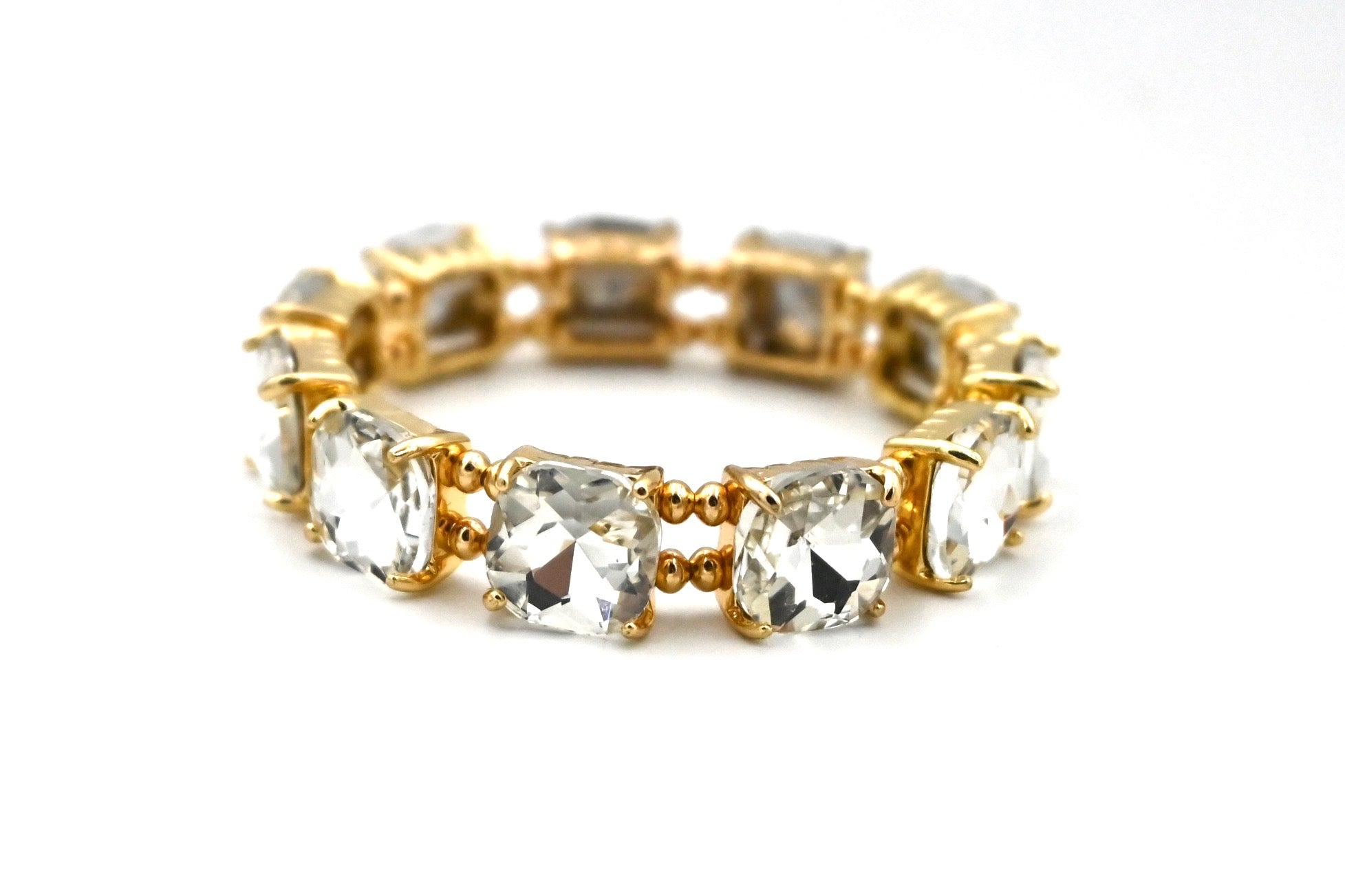 Gold Spaced Crystal Bracelet