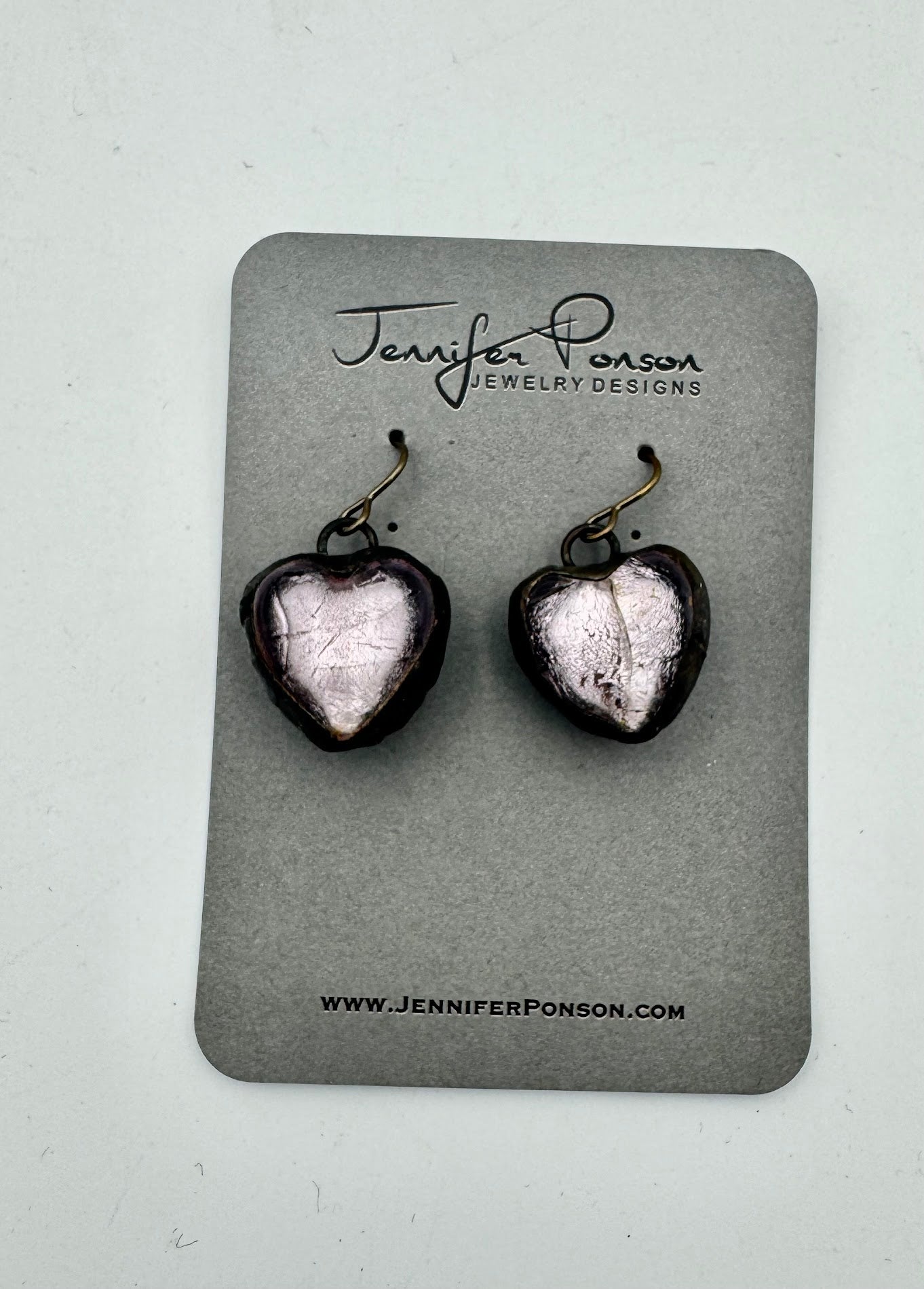 Muranic Glass Heart Earrings