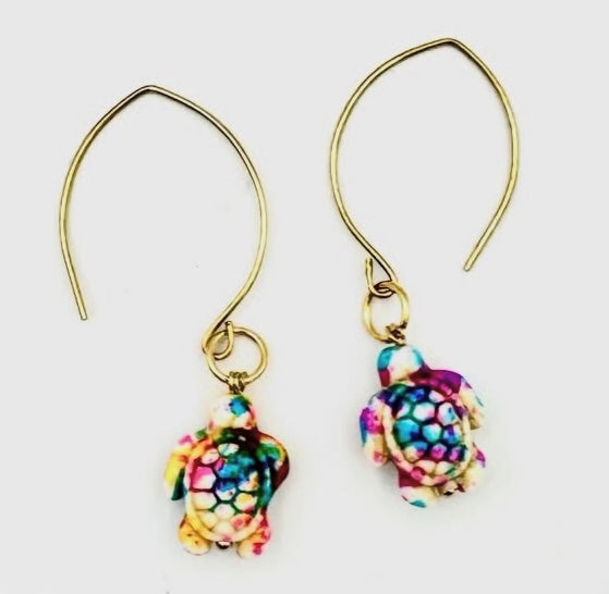 Small Turtle Earrings