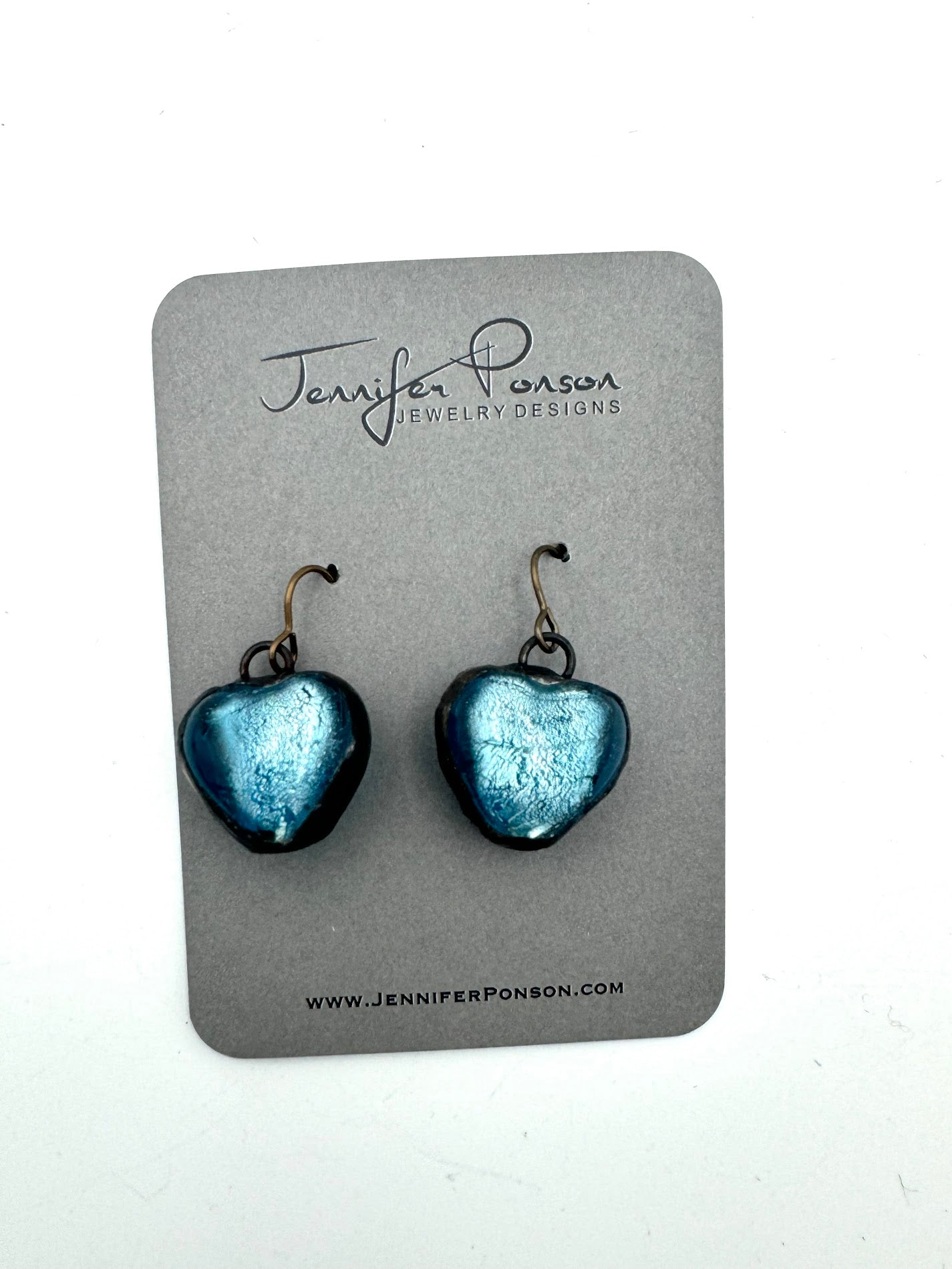 Muranic Glass Heart Earrings