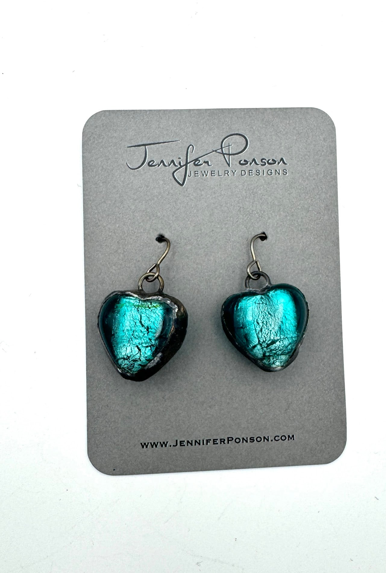 Muranic Glass Heart Earrings