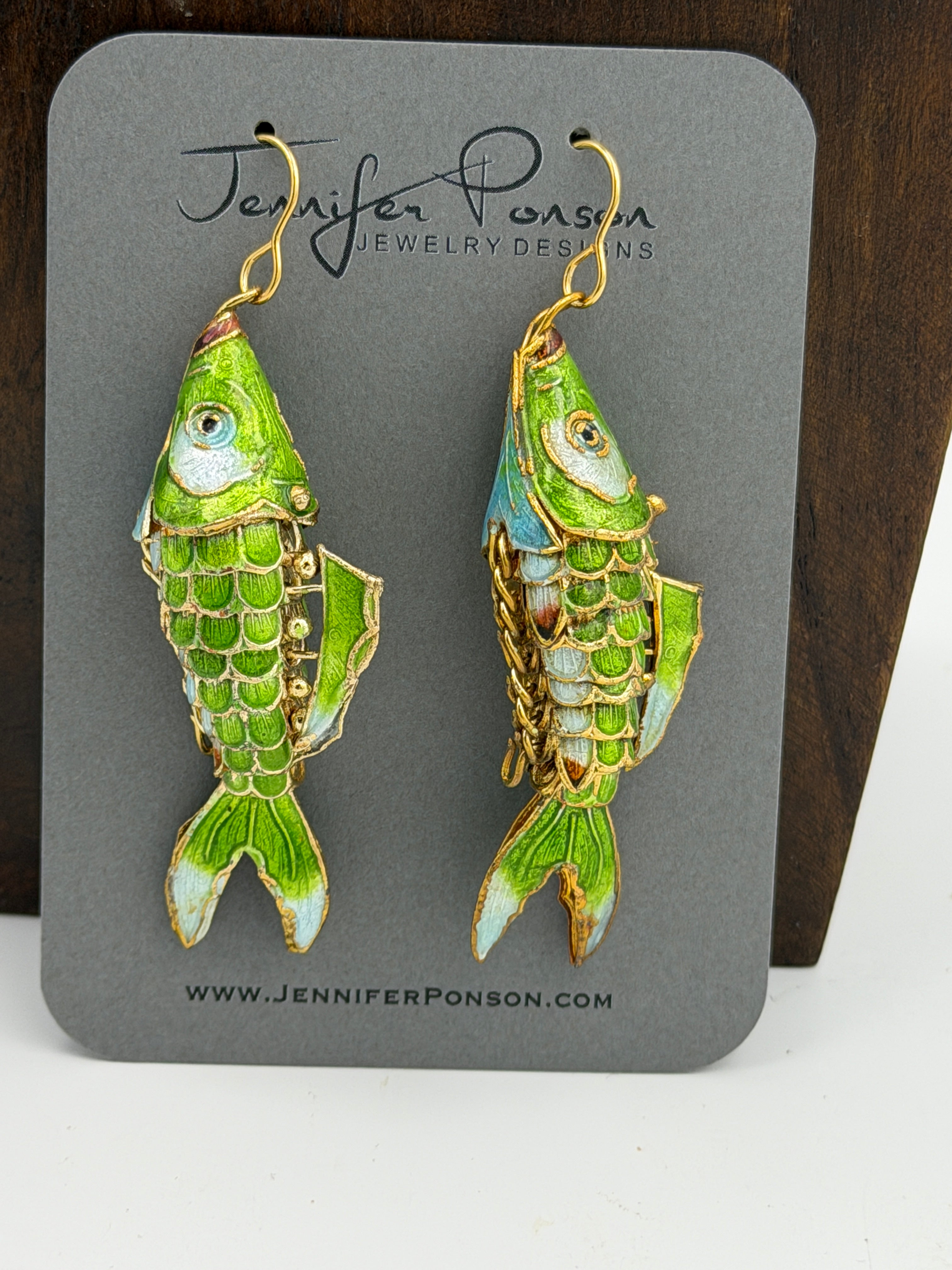Cloisonné Fish Earrings