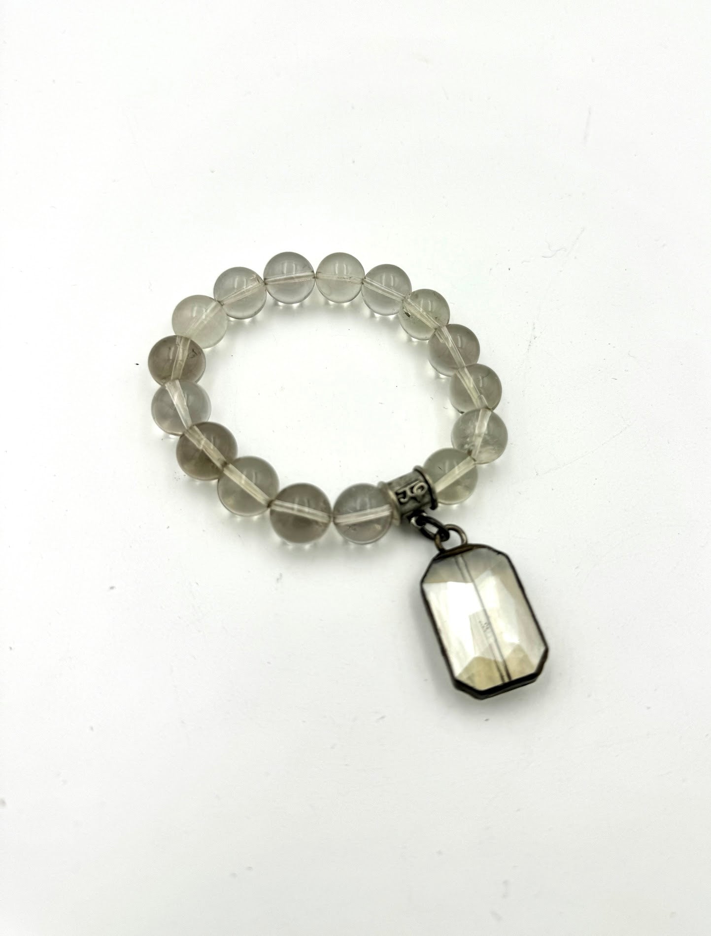 Aura Quartz with Crystal Drop Bracelet