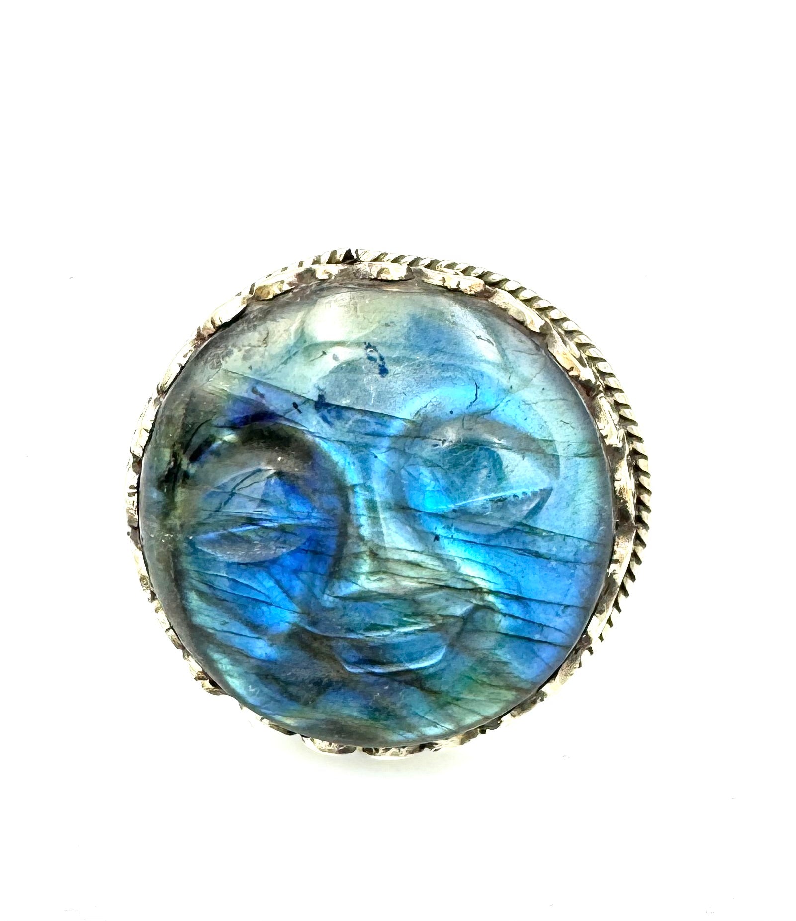 Labradorite Moon Ring