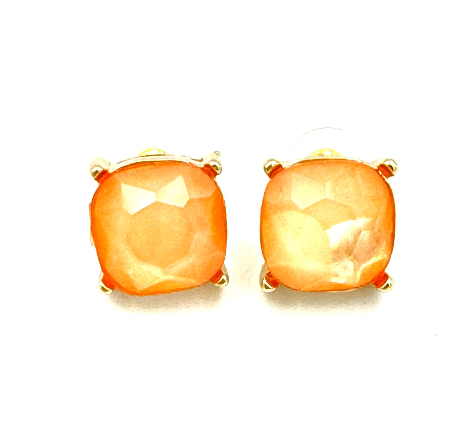 Square Crystal Post Earrings